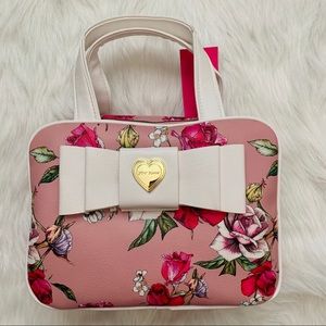 NWT Pink Floral Betsey Johnson Makeup/Travel Bag